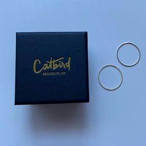 Catbird threadbare + twisted stacking ring